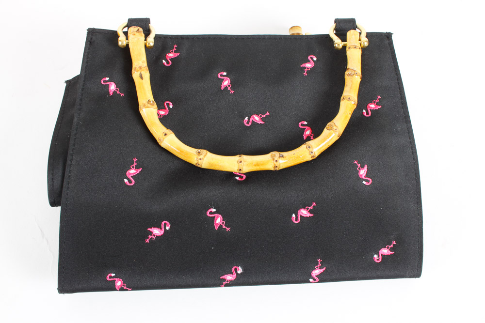 Trio of Wood Handled Handbags