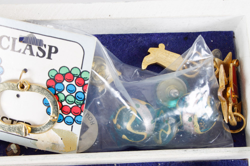 Assorted Costume Jewelry and Box