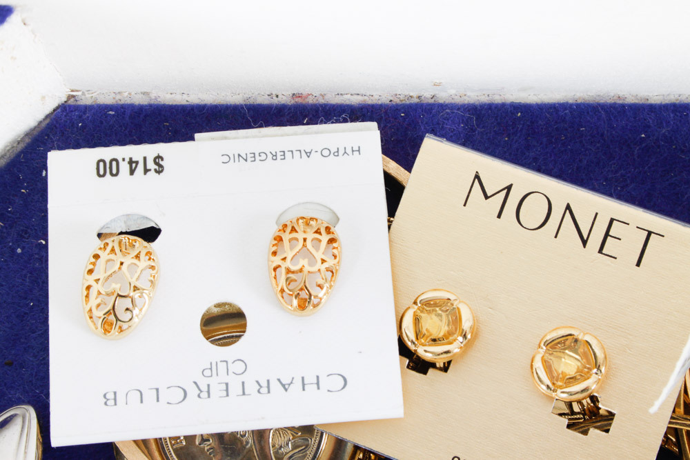 Assorted Costume Jewelry and Box