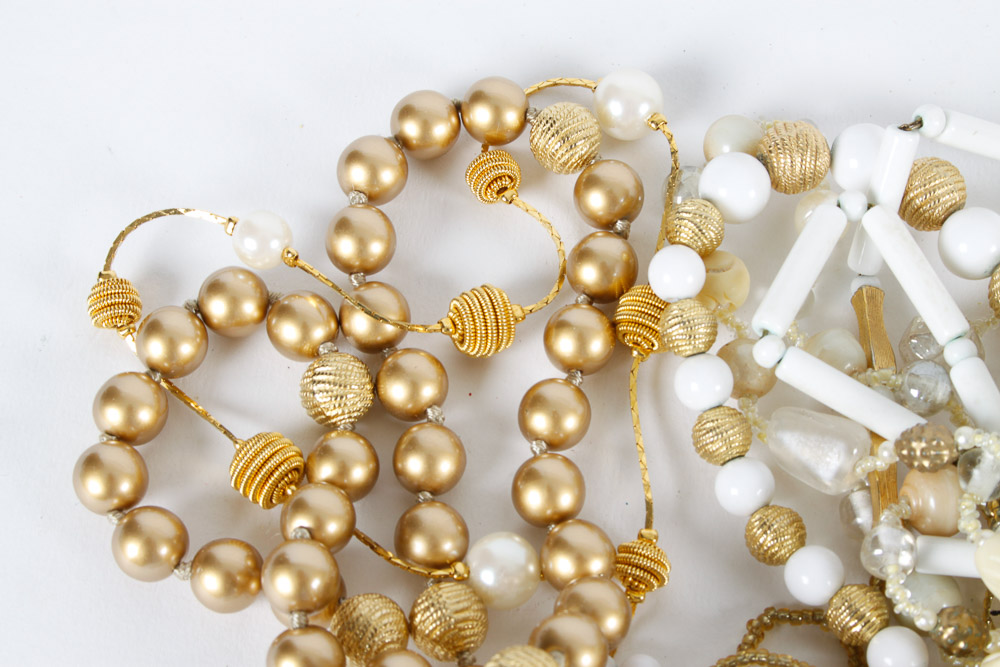 Assorted Costume Jewelry and Box