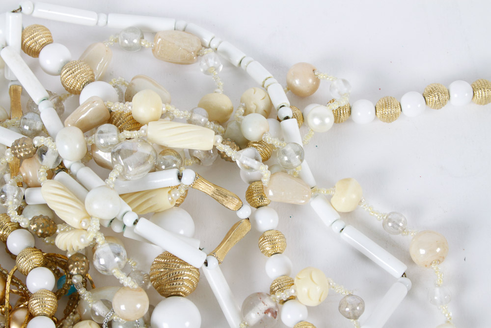 Assorted Costume Jewelry and Box