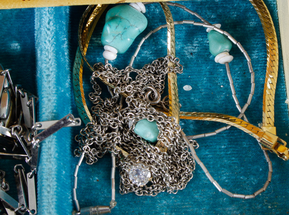 Vintage Costume Jewelry and Box