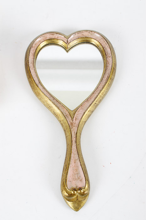 Italian Gesso Box and Hand Mirror