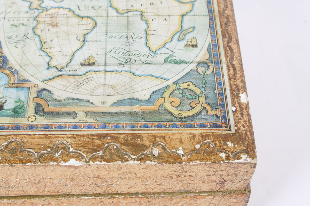 Italian Gesso Box and Hand Mirror