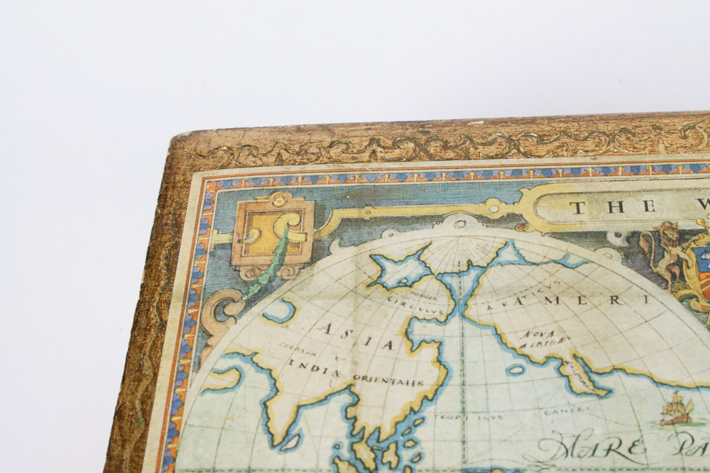 Italian Gesso Box and Hand Mirror