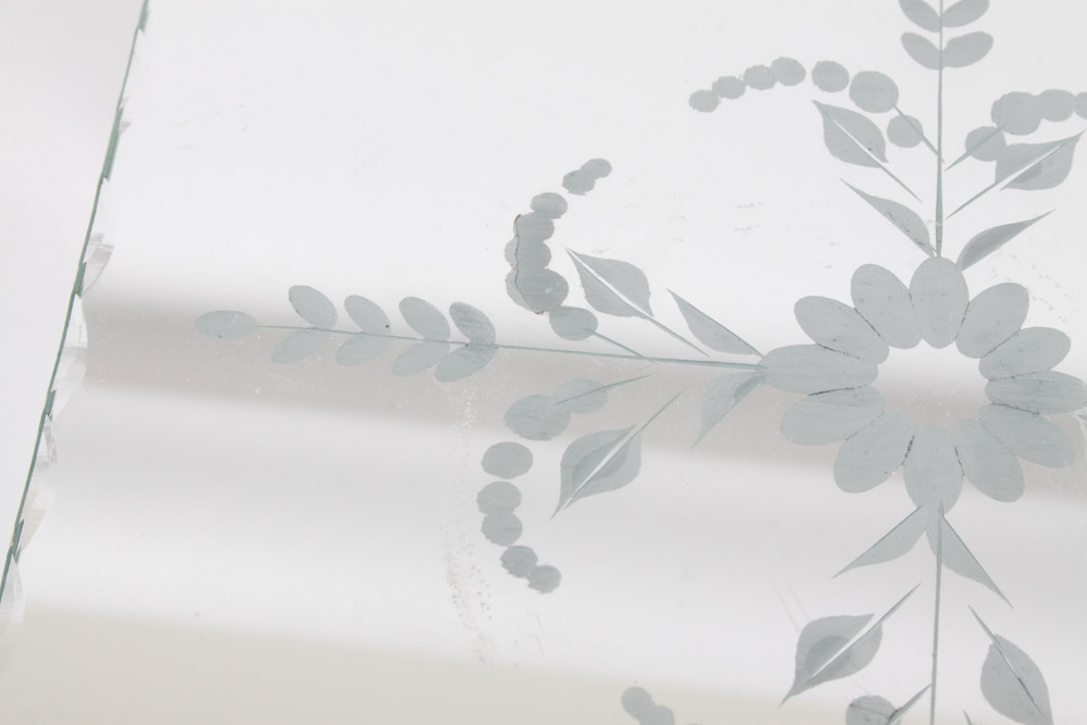 Costume Jewelry and Etched Mirrored Glass Box