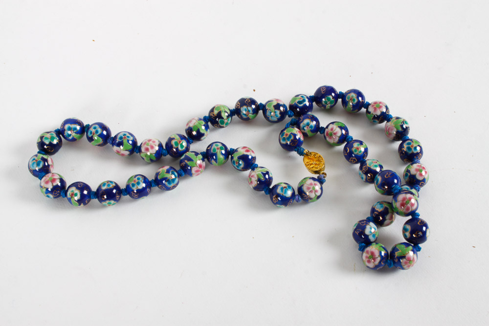 Costume Jewelry and Etched Mirrored Glass Box