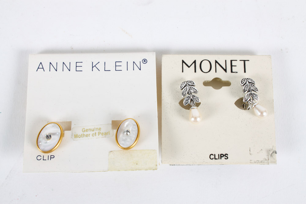 Costume Jewelry and Etched Mirrored Glass Box