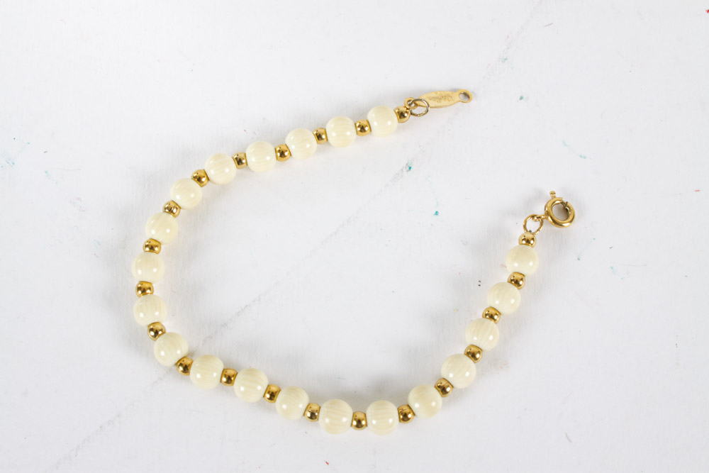 Costume Jewelry and Etched Mirrored Glass Box