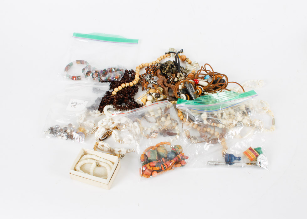 Assorted Costume Jewelry and Beads