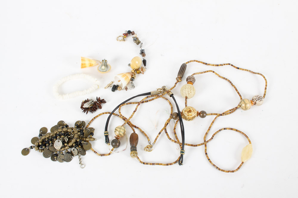 Assorted Costume Jewelry and Beads