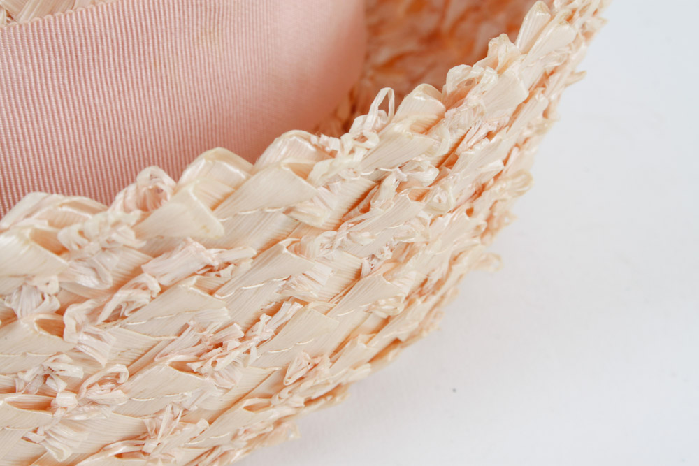 Two Pink Vintage Hats and Hat Box