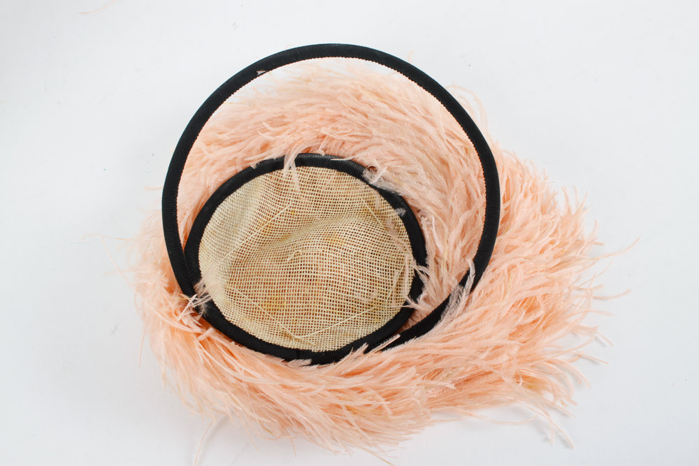 Two Pink Vintage Hats and Hat Box