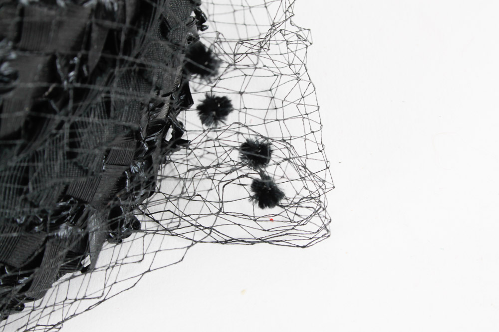 Two Vintage Pill Box Hats and Hat Box