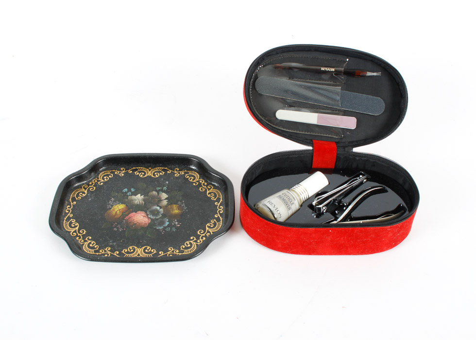 Manicure Set and Decorative Tray