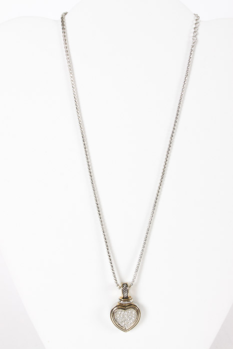 Fashion Heart Necklace and Brooch