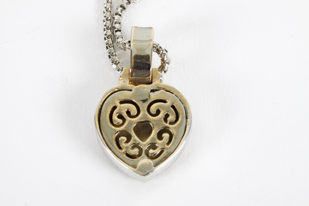 Fashion Heart Necklace and Brooch