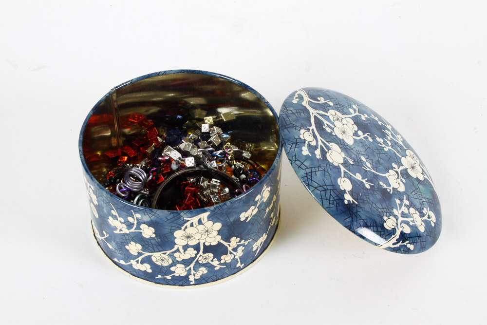 Costume Jewelry and Decorative Tin