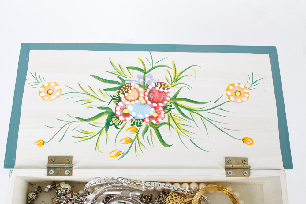 Costume Jewelry and Jewelry Box