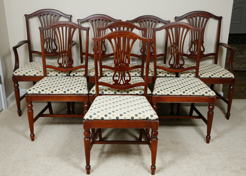 Vintage Thomasville Duncan Phyfe Style Dining Table and Chairs