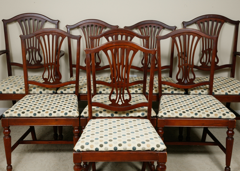 Vintage Thomasville Duncan Phyfe Style Dining Table and Chairs