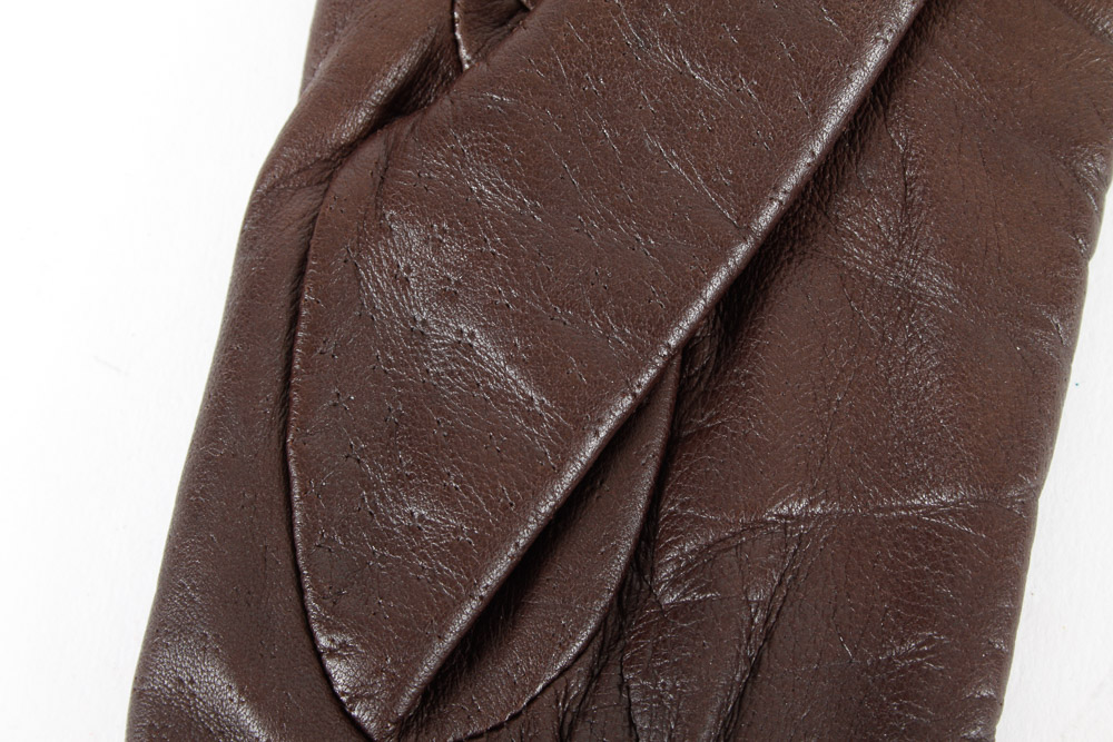 Cream and Brown Women's Gloves