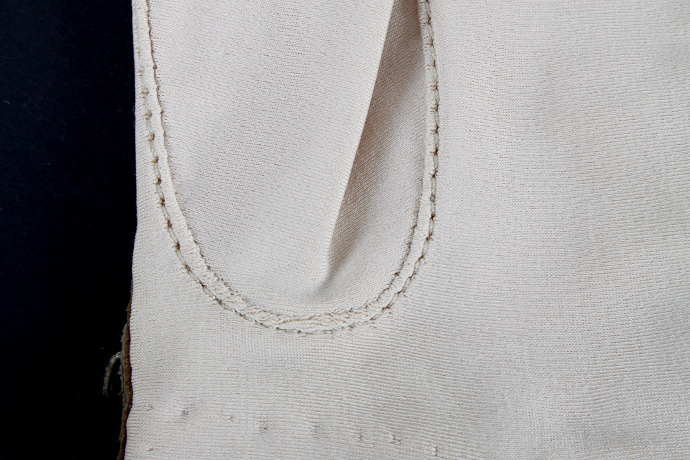 Cream and Brown Women's Gloves