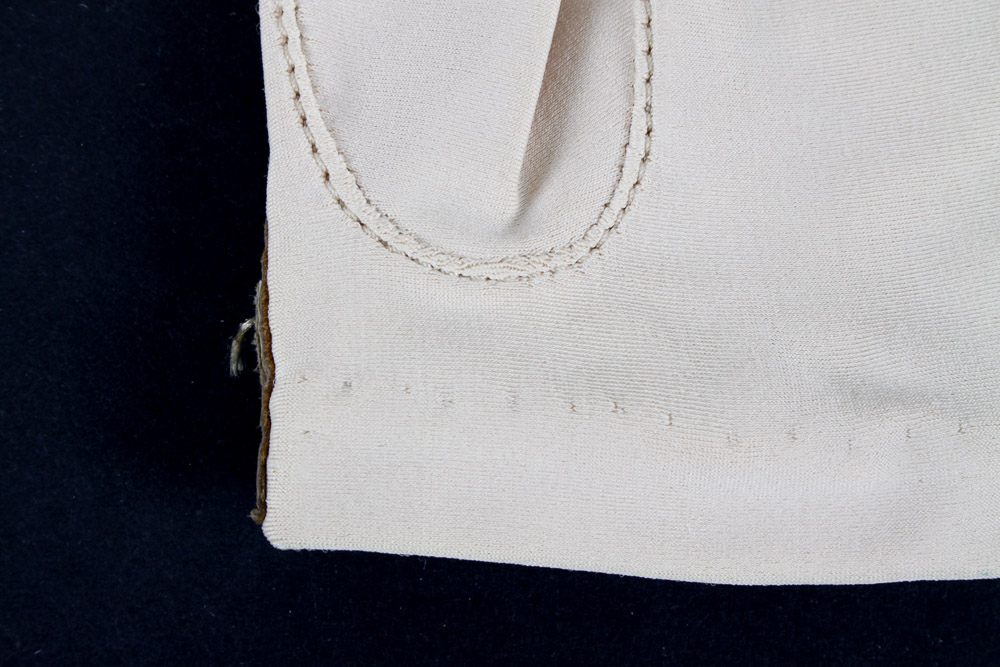 Cream and Brown Women's Gloves