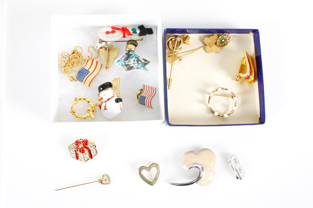 Costume Brooches and Stick Pins