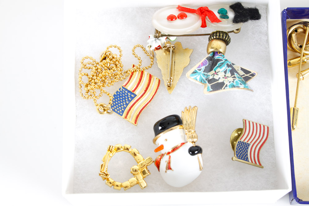 Costume Brooches and Stick Pins