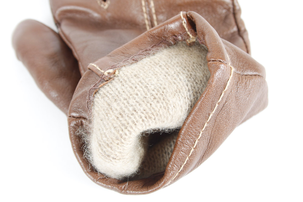 His and Hers Brown Leather Gloves