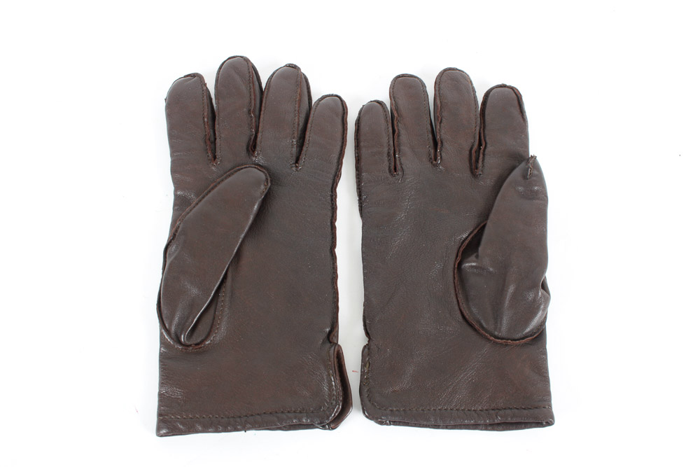 His and Hers Brown Leather Gloves
