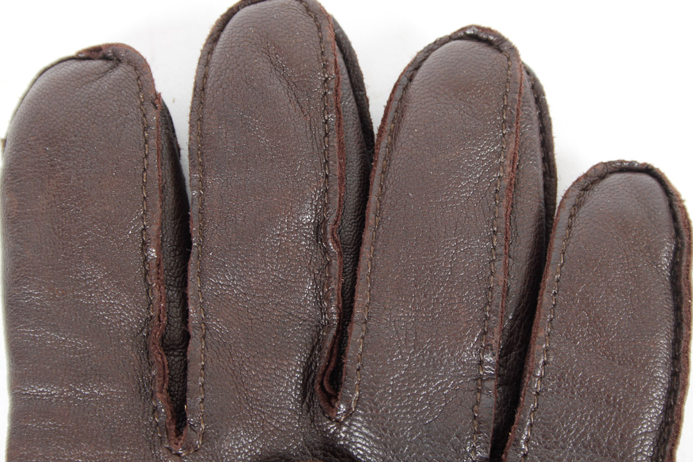 His and Hers Brown Leather Gloves