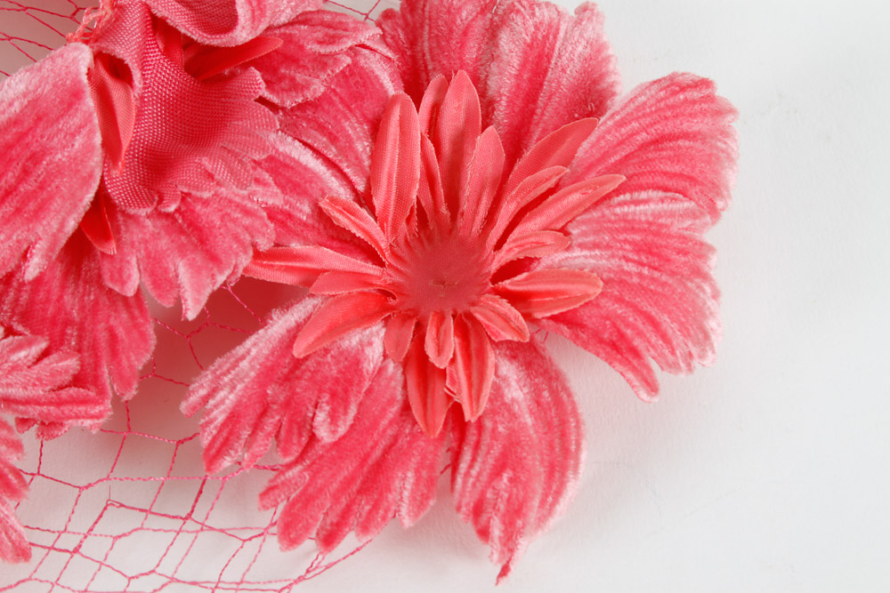 Trio of Vintage Fascinator Hats and Hat Box