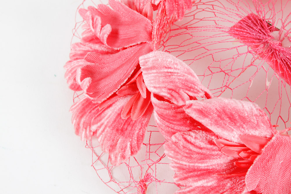 Trio of Vintage Fascinator Hats and Hat Box