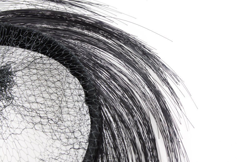 Trio of Vintage Fascinator Hats and Hat Box