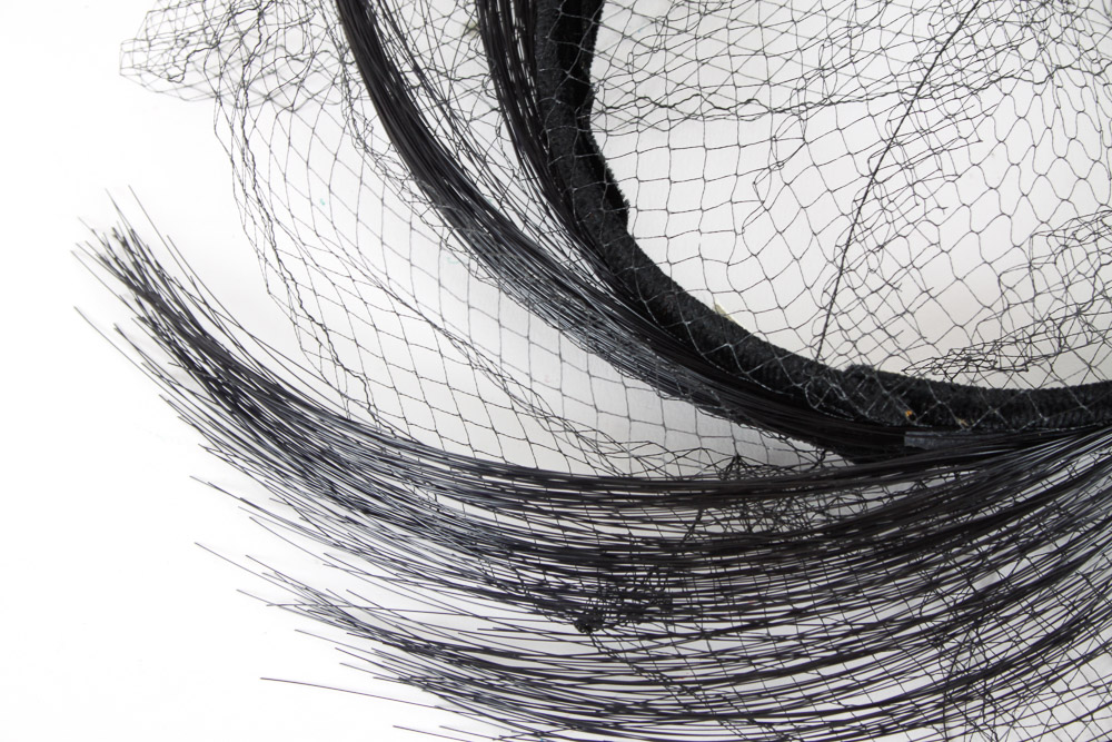 Trio of Vintage Fascinator Hats and Hat Box