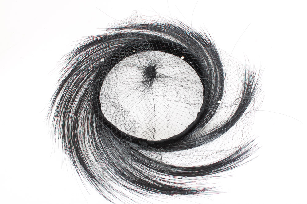 Trio of Vintage Fascinator Hats and Hat Box