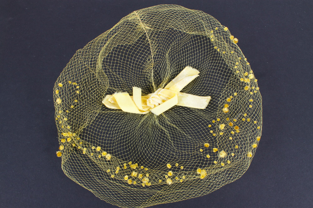 Trio of Vintage Fascinator Hats and Hat Box