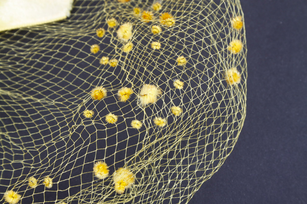 Trio of Vintage Fascinator Hats and Hat Box