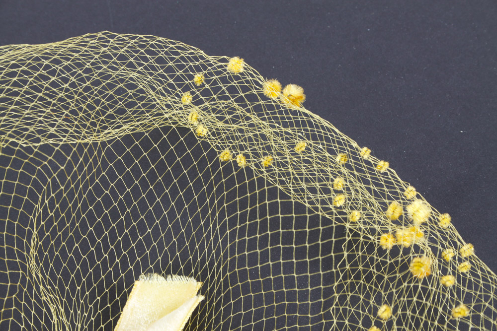 Trio of Vintage Fascinator Hats and Hat Box