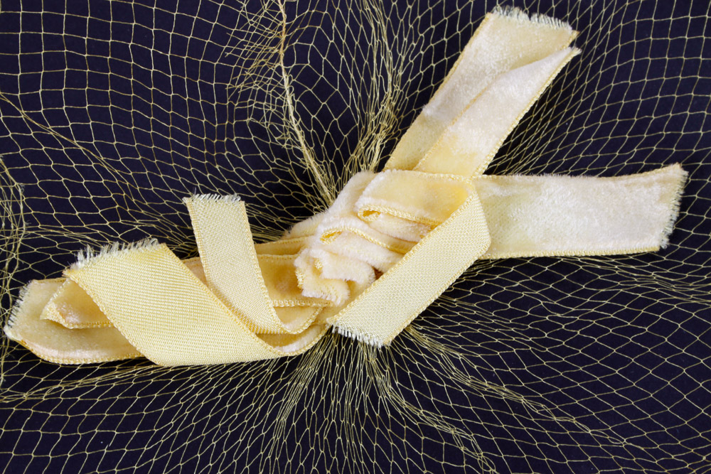 Trio of Vintage Fascinator Hats and Hat Box