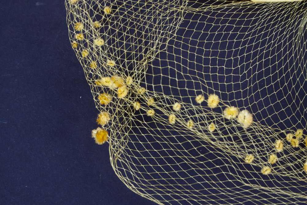 Trio of Vintage Fascinator Hats and Hat Box