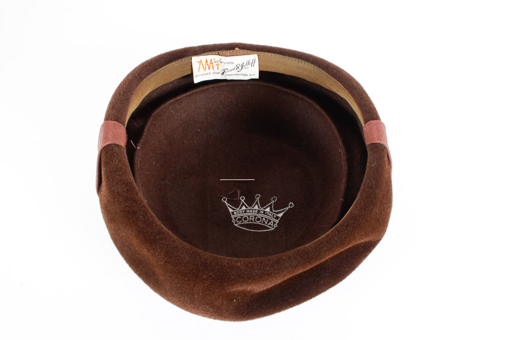 Four Vintage Wool Hats and Hat Box