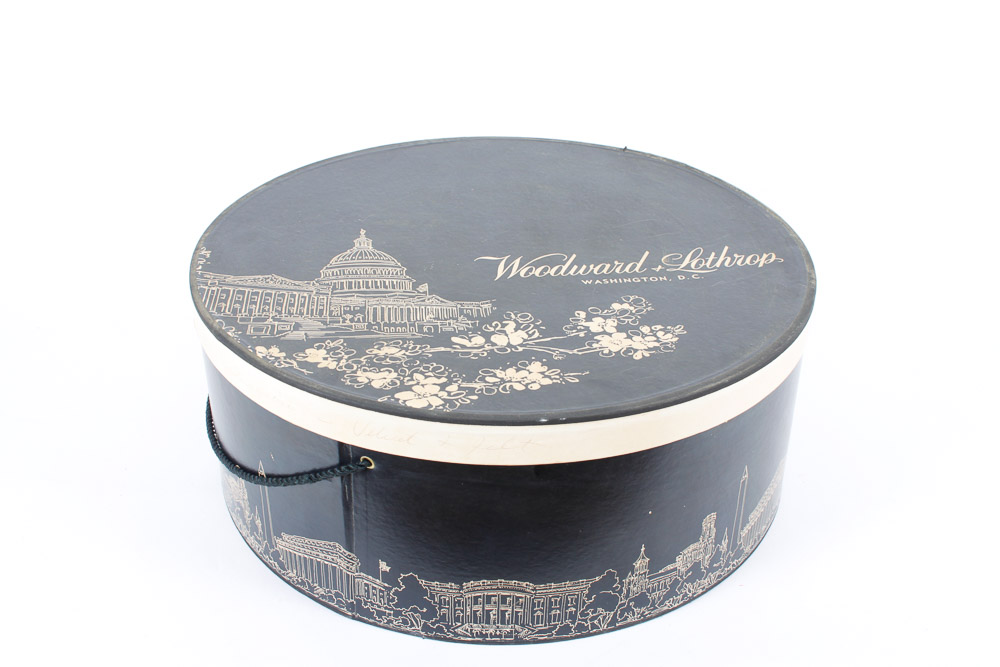 Four Vintage Wool Hats and Hat Box