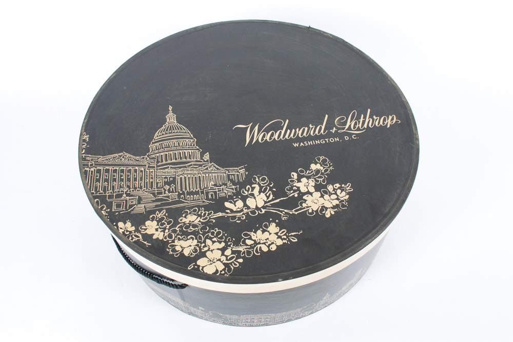 Four Vintage Wool Hats and Hat Box