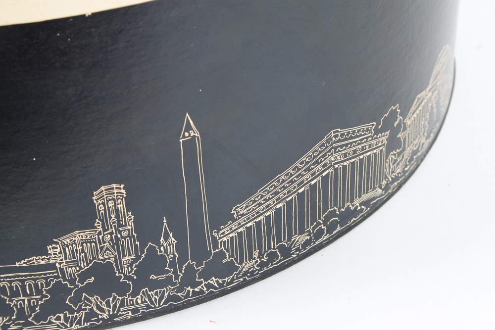 Four Vintage Wool Hats and Hat Box