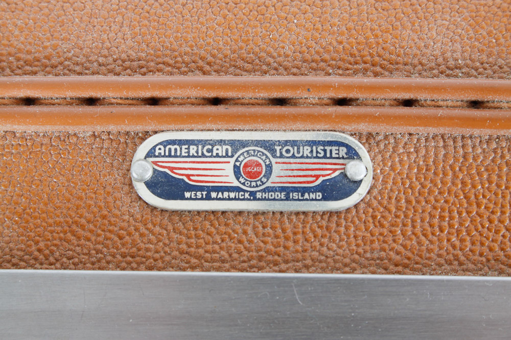 Vintage American Tourister Suitcase and Brown Bags