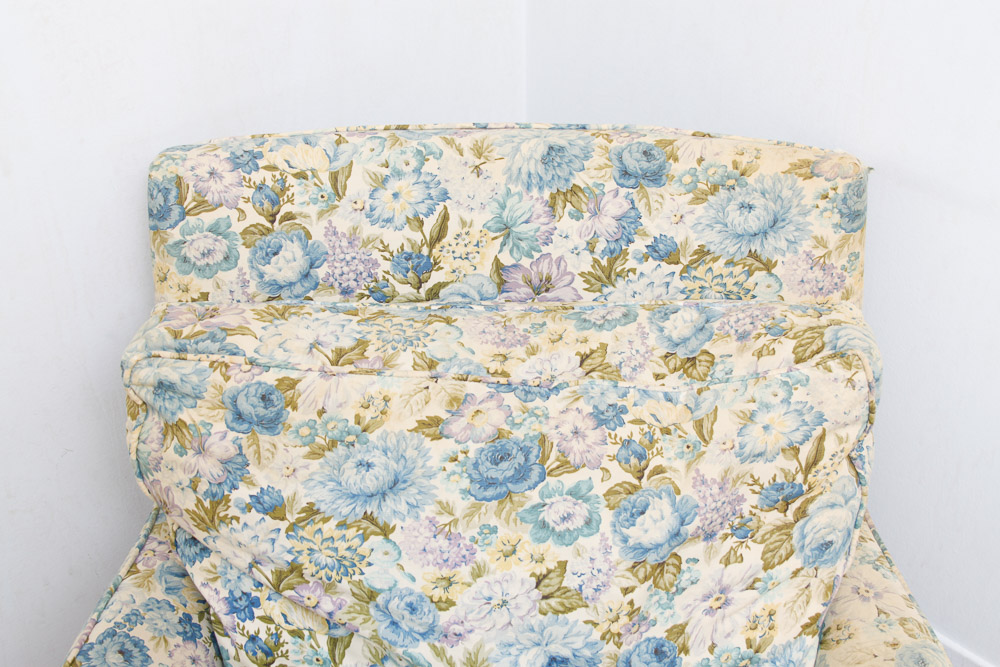 Vintage Armchair and Ottoman