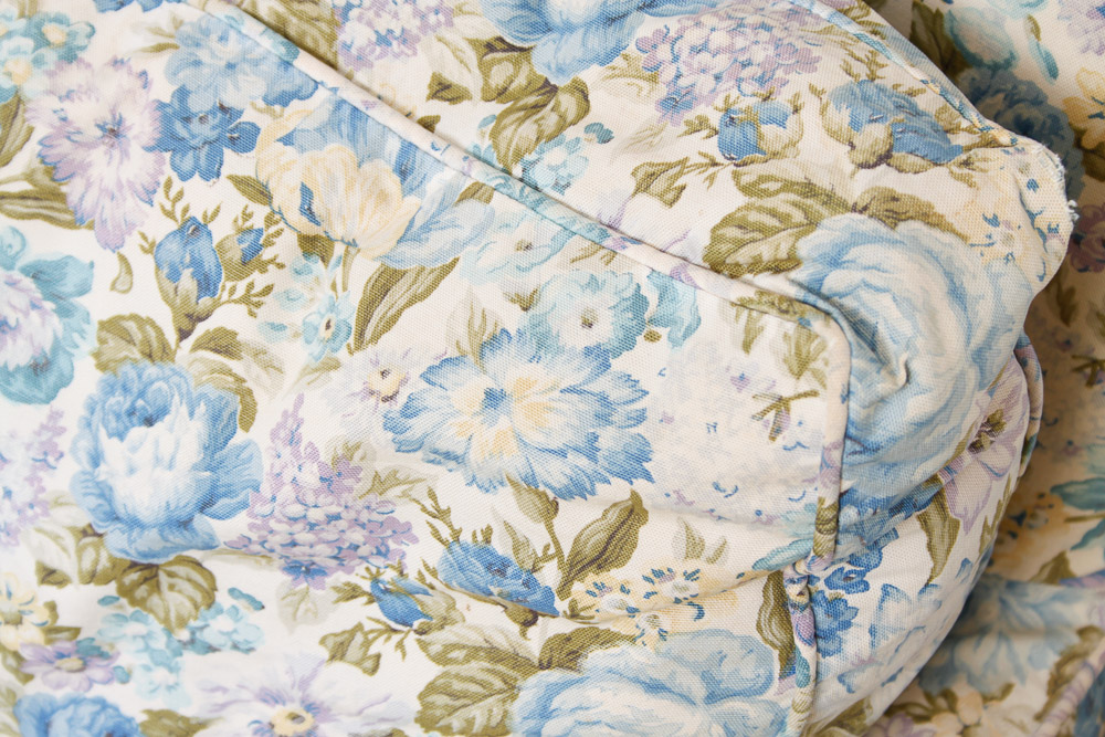 Vintage Armchair and Ottoman